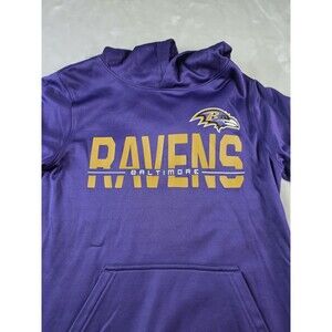 NWT‎ NFL Team Apparel Size L Youth Baltimore Ravens Hoodie with Flaws